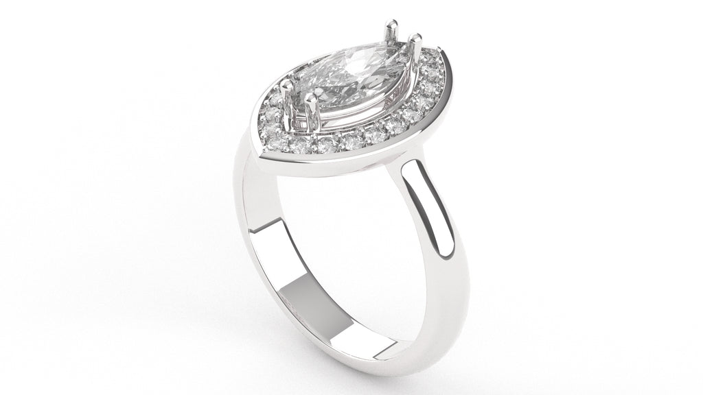 Bague Marquise en Argent