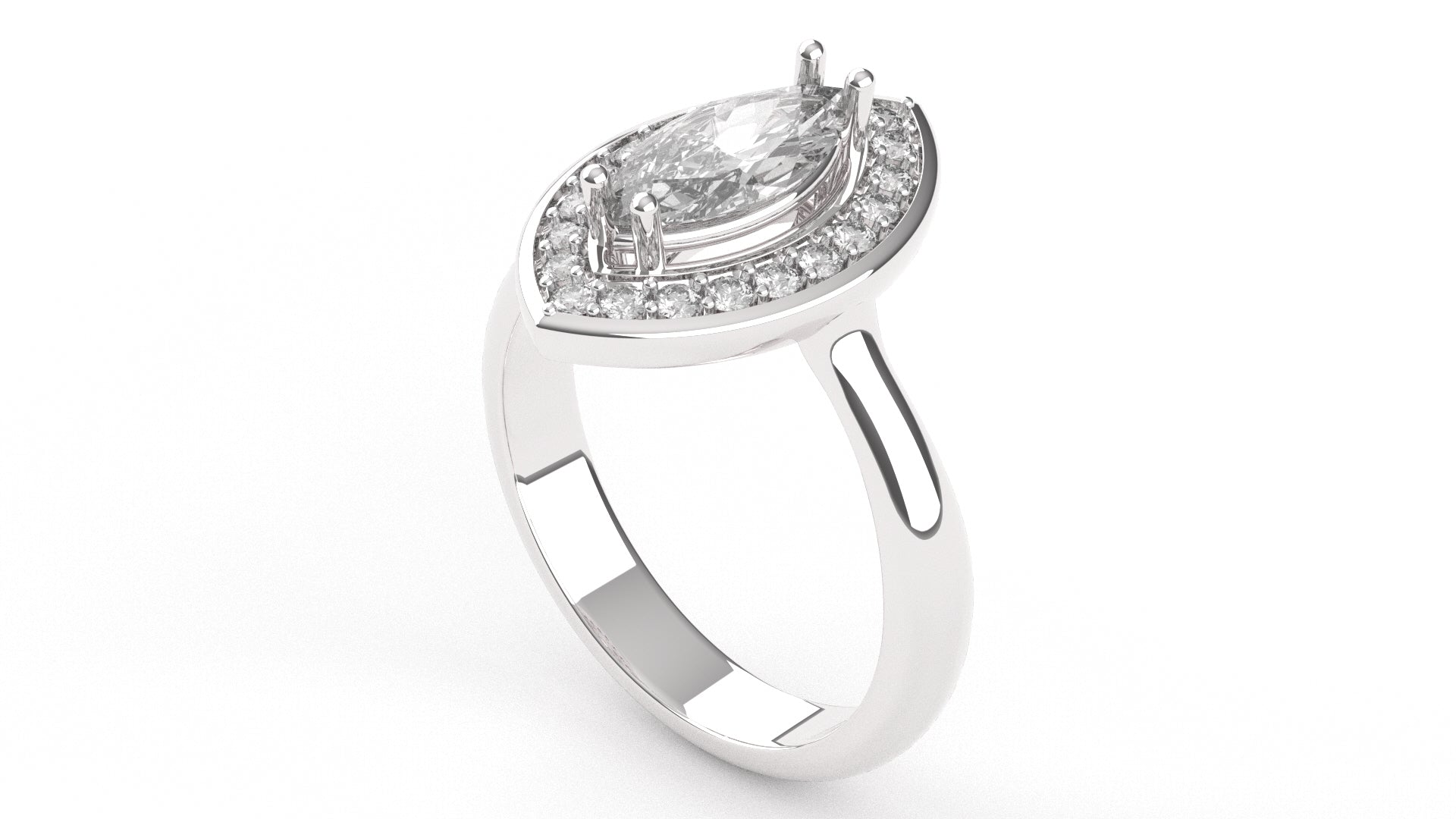 Bague Marquise en Argent