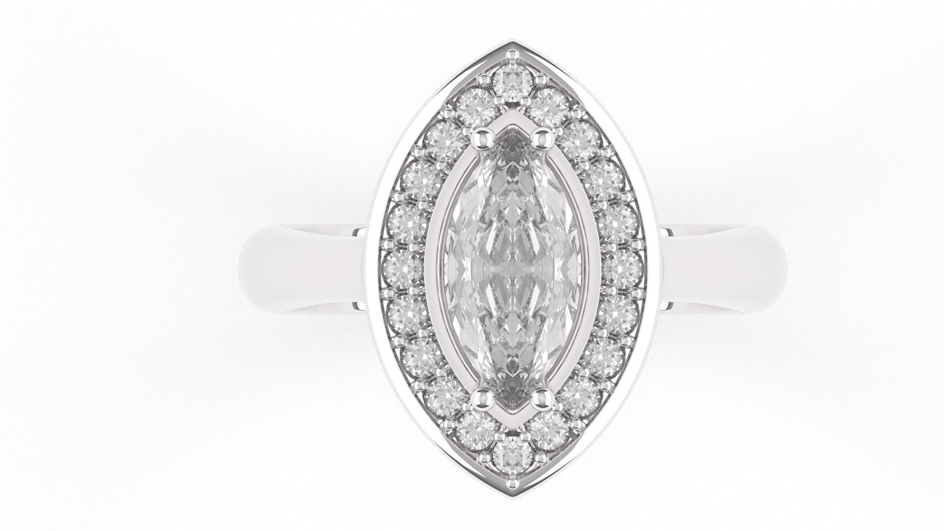 Bague Marquise en Argent